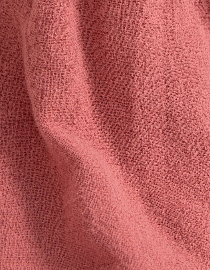 Short terracotta brod&eacute; fille-5
