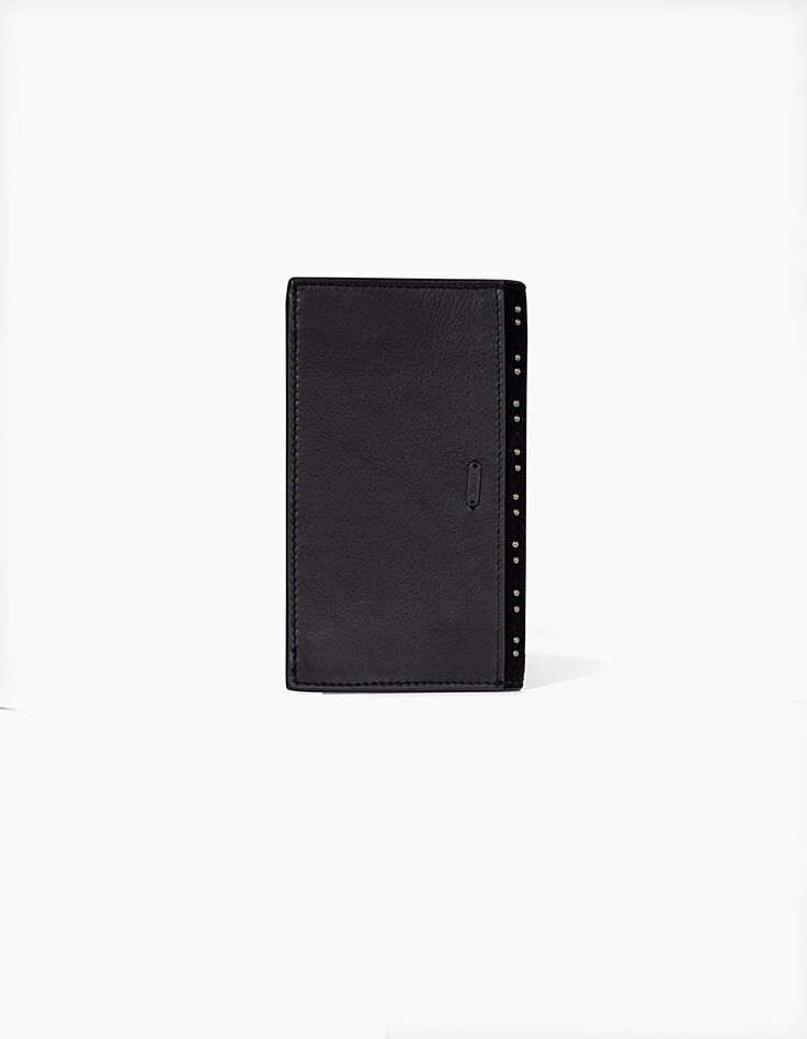I.Code black studded suede wallet-5 I.Code black studded suede wallet-5
