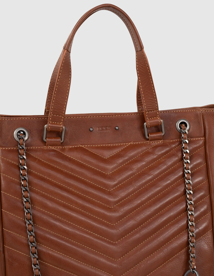 Bolso cabás LE 1440 NOISETTE acolchado espiga mujer-2