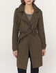 Trench long en lin kaki détails oeillets femme-2