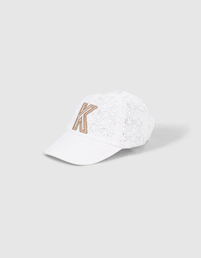 Girls’ ecru embroidered lace cap - IKKS