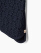Marineblaues Crop-Top mit Spitze für Mädchen-4