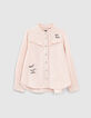 Camisa rosa pálido de pana fina bordada niña-2