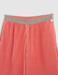 Weite rote Mädchen-Plisseehose mit Gummizug, Glitzer-4