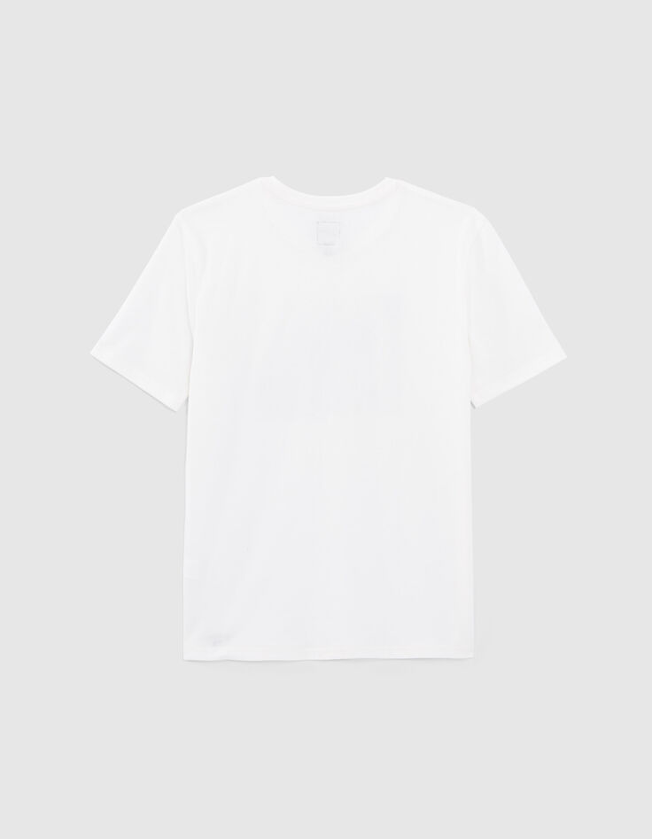 Wit T-shirt biokatoen foto skaters SMILEYWORLD jongens-3