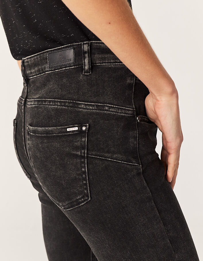 Grijze slim jeans mid waist sculpt up gerecycleerd dames-5
