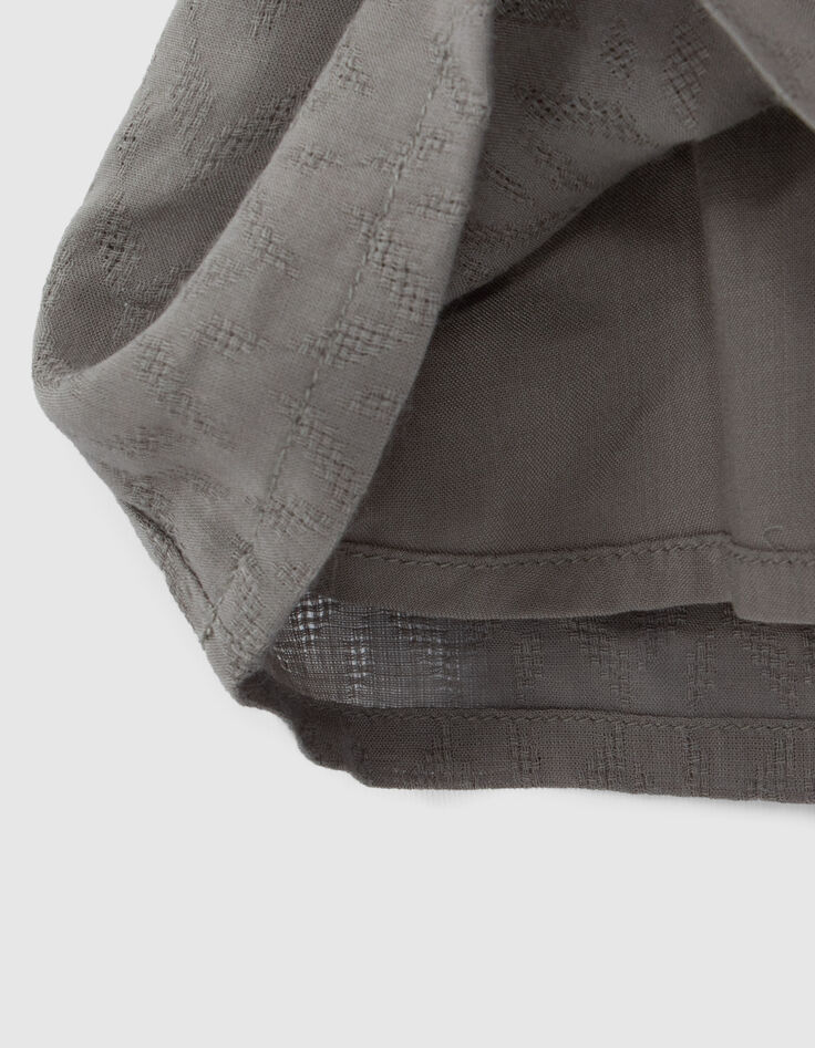 Jurk LENZING™ ECOVERO™ geborduurd visgraatjacquar-7