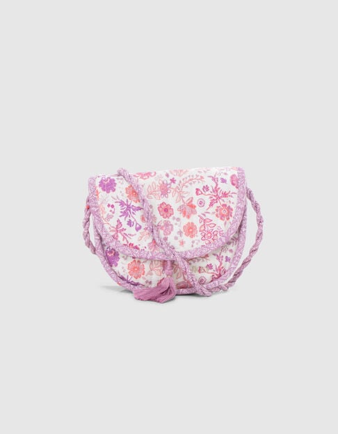 Bandolera lila estampado flores niña - IKKS