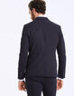 Marineblauer Herrensakko mit Rautenjacquard-3