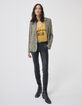 Tee-shirt jaune visuel message manches courtes femme-4