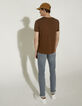 Camiseta L'Essentiel tabaco cuello V Hombre-3