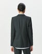 Grijze blazer visgraatmotief met beleg Dames-3 Grijze blazer visgraatmotief met beleg Dames-3