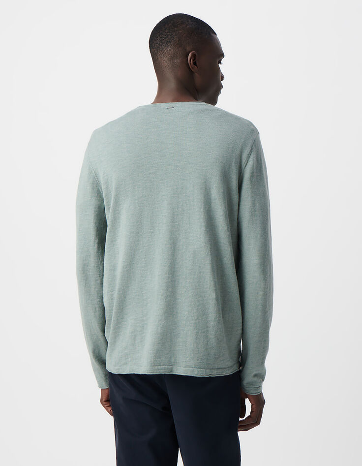 Pull horizon tricot flammé bords roulottés Homme-3