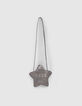 Bolso plateado forma estrella y bordado ni&ntilde;a-1