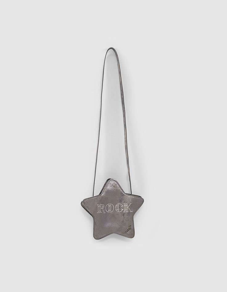 Bolso plateado forma estrella y bordado ni&ntilde;a-1