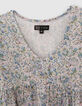 Girls’ ecru flowery print LENZING™ ECOVERO™ blouse-3