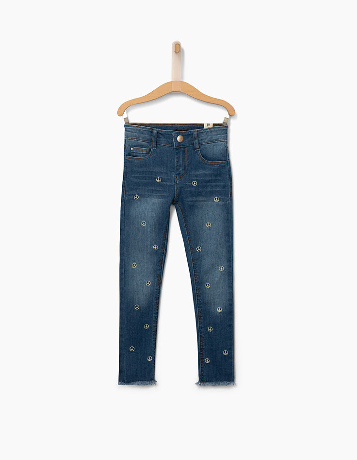 Girls' light blue skinny 7/8 jeans-2 Girls' light blue skinny 7/8 jeans-2
