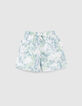 Mintgr&uuml;ne Jungenbadeshorts mit Tie-Dye-Effekt-1