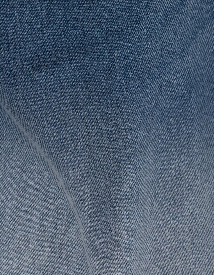 Blaue LARGE-Mädchenjeans Waterless mit Deep-Dye-Effekt-10