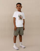 Wit T-shirt biokatoen man met tijgerkop jongens-2