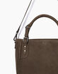 Sac cabas cuir de vachette effet reptile femme-6