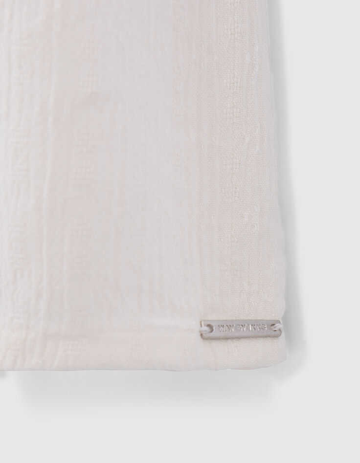 Robe blanc cass&eacute; LENZING&trade; ECOVERO&trade; fille-7