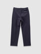 Pantalón jogger loose azul marino rayas tenis niño-6