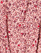 Girl's pink floral print blouse-7