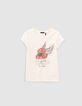 Girls’ white reversible sequin winged helmet T-shirt-3