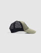 Casquette kaki et noire badge tigre garçon-6