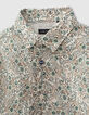 Chemise aqua imprimé fleurs garçon-5