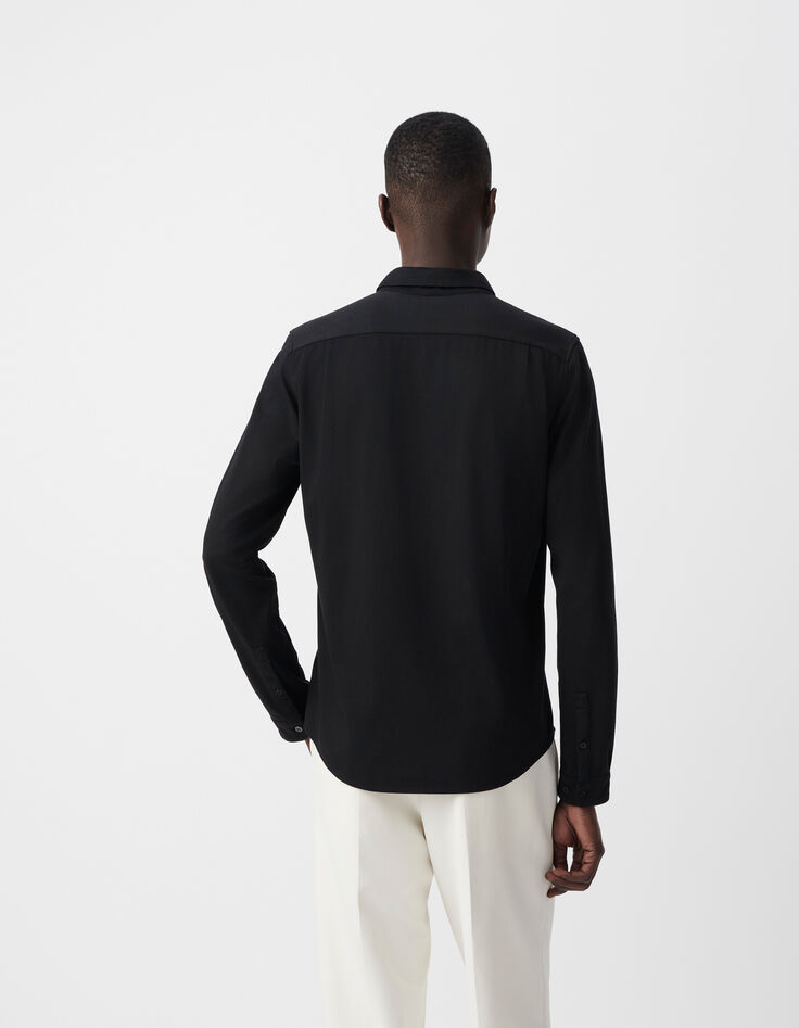 Camisa REGULAR negra Interlock Hombre-3