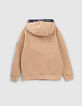 Boys&rsquo; beige cardigan with placed seaming-3