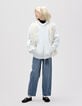 Girls’ 2-in-1 ecru hooded cardigan and waistcoat-4 Girls’ 2-in-1 ecru hooded cardigan and waistcoat-4