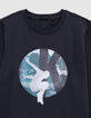 Lentikular-T-Shirt Grau, Biowolle für Jungen Paris-4