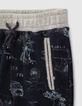 Navy sweatbermuda toile de Jouy-print jongens -4