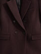 Veste oversize bordeaux boutonnage crois&eacute; Femme-8