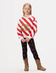 Omkeerbare legging zwart velours en rozenprint meisjes-2 Omkeerbare legging zwart velours en rozenprint meisjes-2