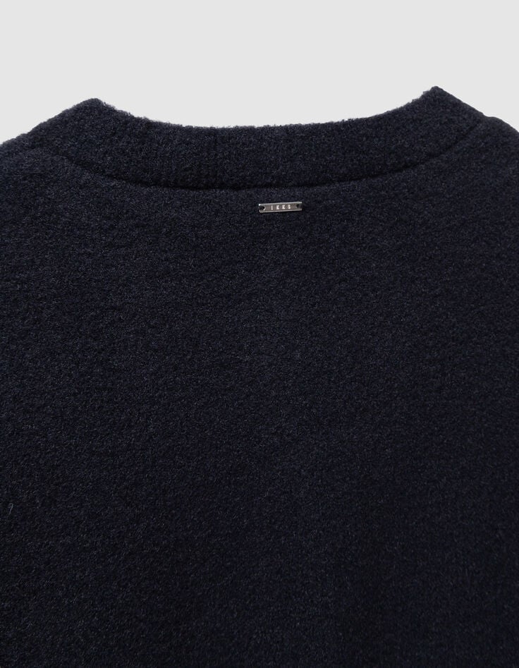 Zwart vest met knopen zacht tricot meisjes-10 Zwart vest met knopen zacht tricot meisjes-10