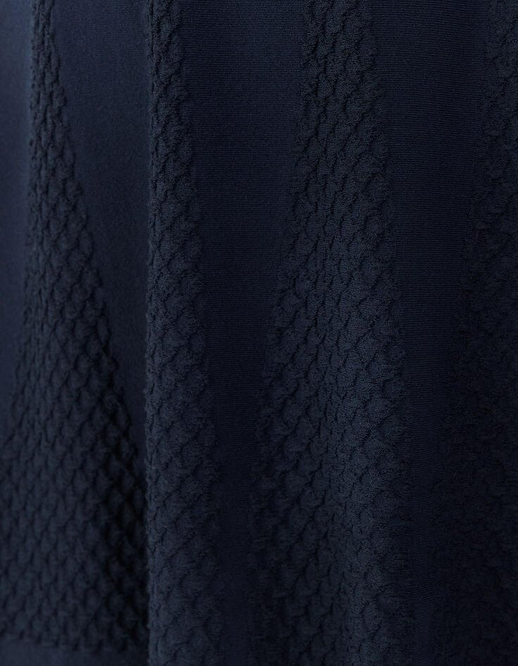 Women’s navy decorative knit skater-style dress-5