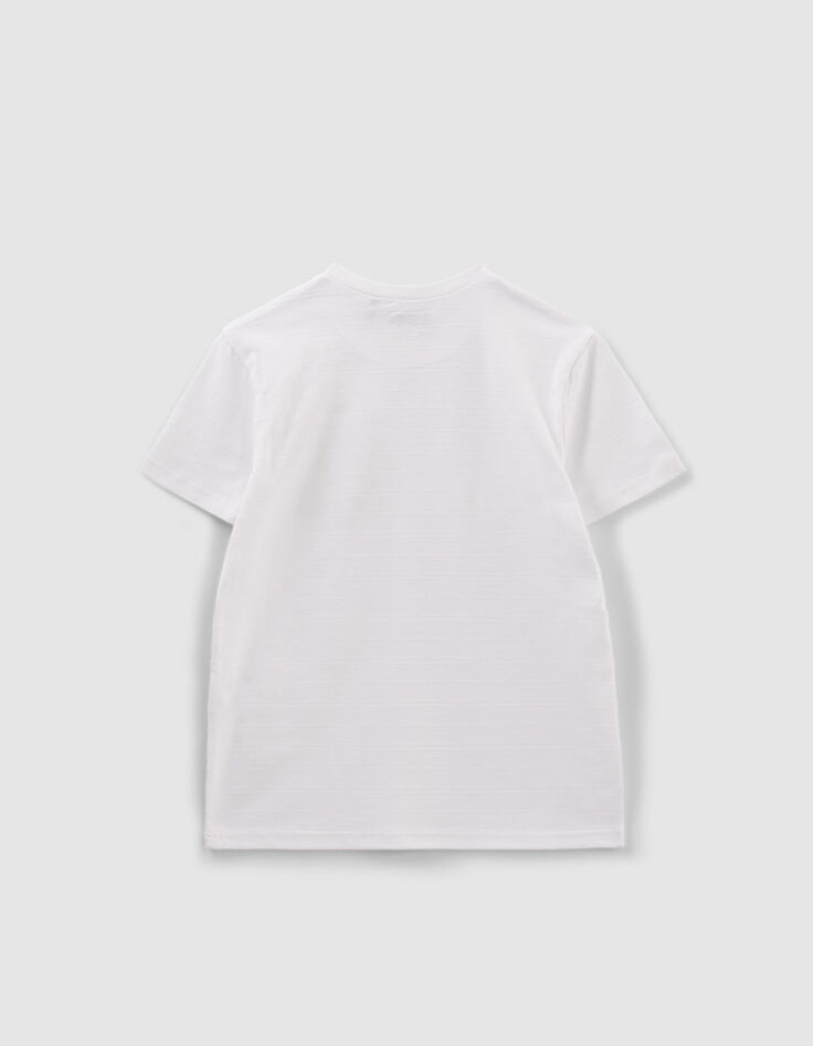 Camiseta blanco bolsillo tejido Liberty flores niño-3