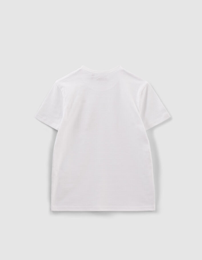 Camiseta blanco bolsillo tejido Liberty flores niño - IKKS