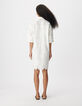 Women's white shirt dress with embroidery-3