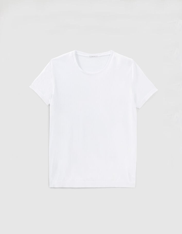 T-shirt blanc coton modal Homme-4
