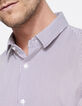 Camisa SLIM de rayas burdeos Hombre-4