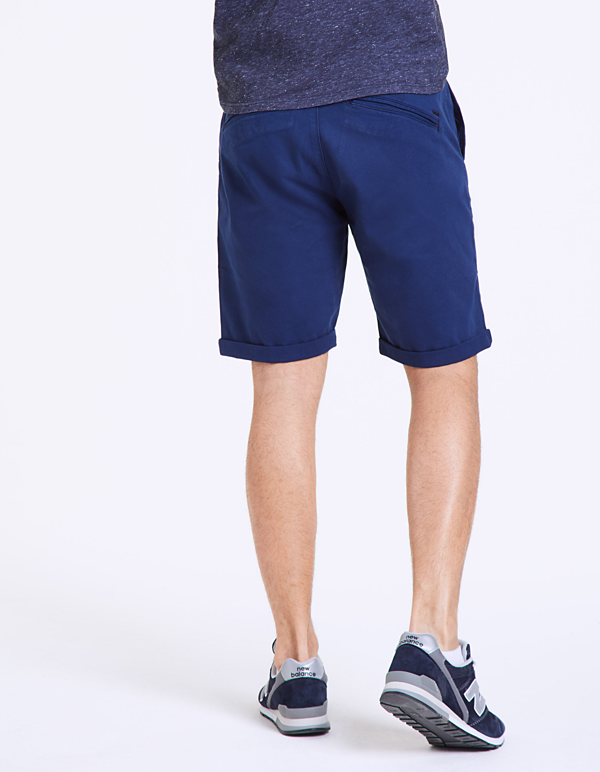 Bermuda chino slim indigo Homme