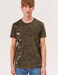 Camiseta caqui hojas Hombre-1
