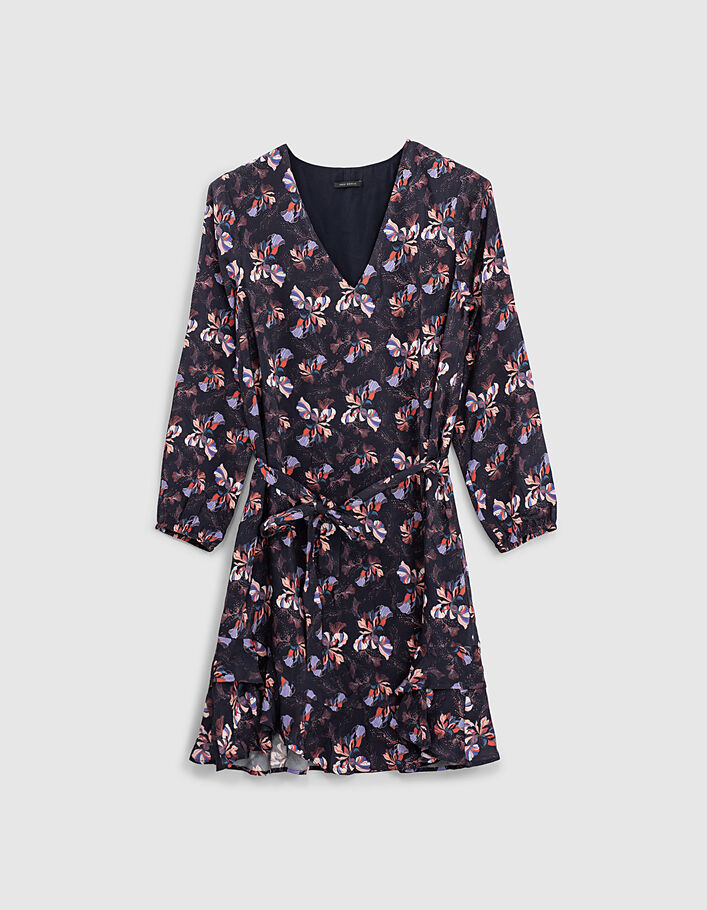 Women’s floral Ecovero® viscose long-sleeve dress - IKKS