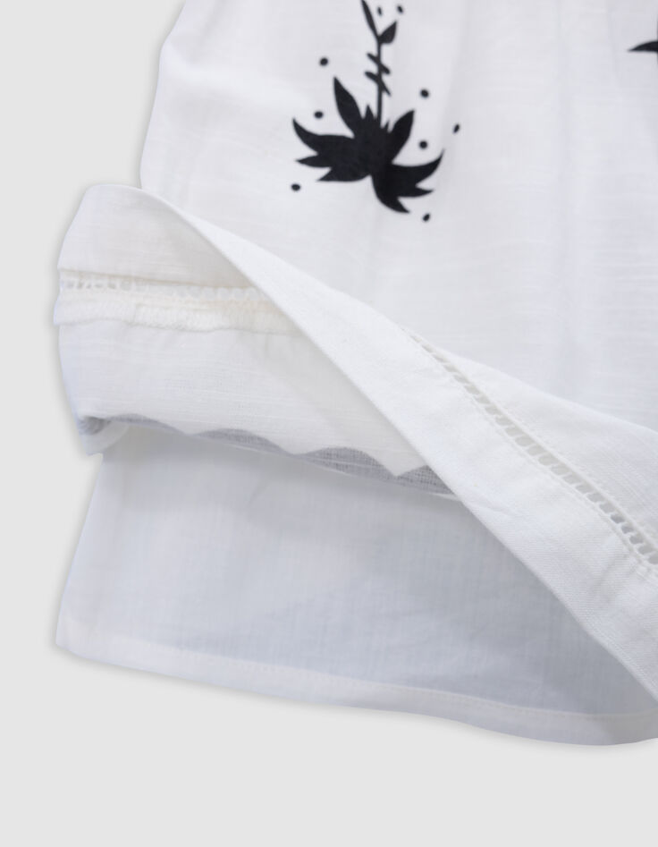Short blanc imprimé maxi motifs fille-9