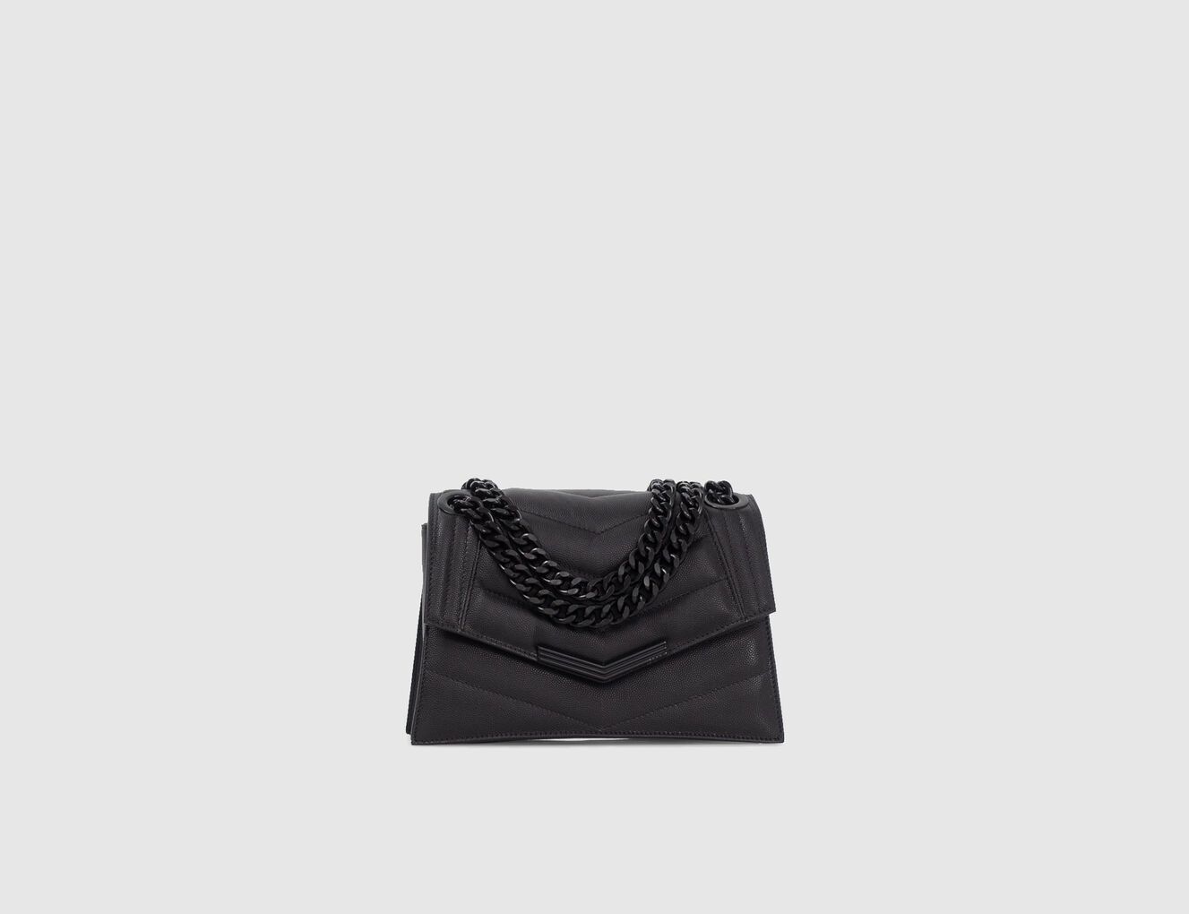 Bolso THE 1 negro cuero caviar S mujer - IKKS-1